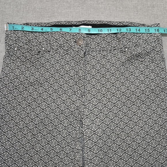 89th & Madison Black and White Geometric Patterned Stretch Pants Size 12 - Picture 8 of 11